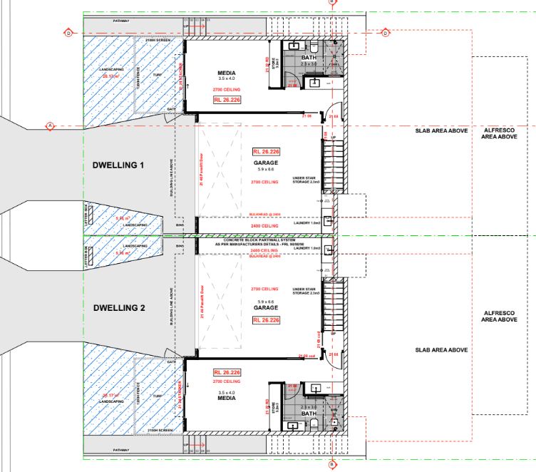 Lower floor plan showing an office area can be part of a larger well designed dwelling 