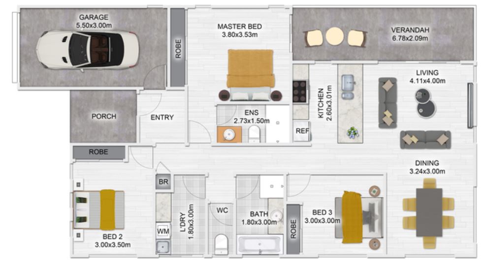 2 Kulgun Court Example of a Floor Plan 